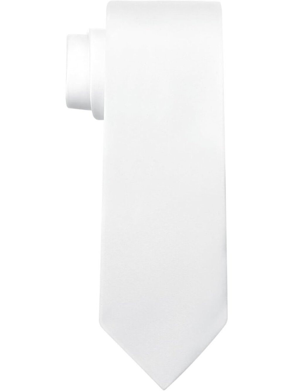 Men's White Solid Microfiber Plain Formal Silk Necktie For Business Dress Tie